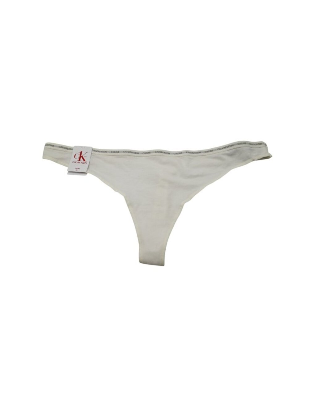 NWD Calvin Klein CK One Logo Thong Sz XL White Cotton Stretch Bikini Underwear